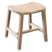 Load image into Gallery viewer, Elwood Wooden Dinner Stool 45cm - Natural - Modern Boho Interiors