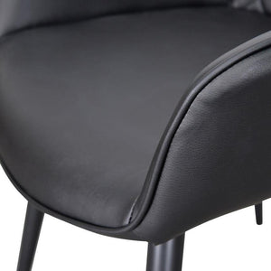 Entwine Dining Chair - Black Pu - Modern Boho Interiors