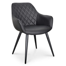 Load image into Gallery viewer, Entwine Dining Chair - Black Pu - Modern Boho Interiors