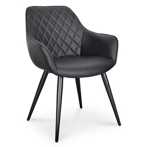 Entwine Dining Chair - Black Pu - Modern Boho Interiors