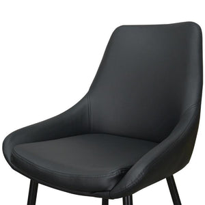 Essa Dining Chair - Black Pu - Modern Boho Interiors