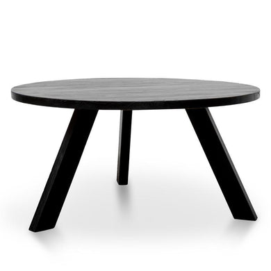 Ethan Round Dining Table 1.5m - Black - Modern Boho Interiors