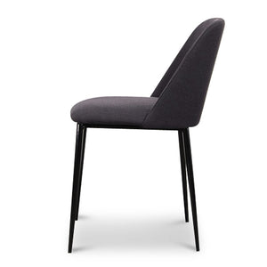 Evans Dining Chair - Charcoal Grey - Modern Boho Interiors
