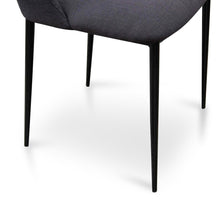Load image into Gallery viewer, Evans Dining Chair - Charcoal Grey - Modern Boho Interiors