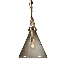 Load image into Gallery viewer, Gadsden Glass Hanging Lamp (Large) - Brass