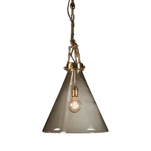 Gadsden Glass Hanging Lamp (Large) - Brass