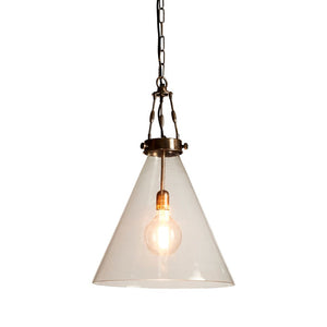 Gadsden Glass Hanging Lamp (Large) - Silver