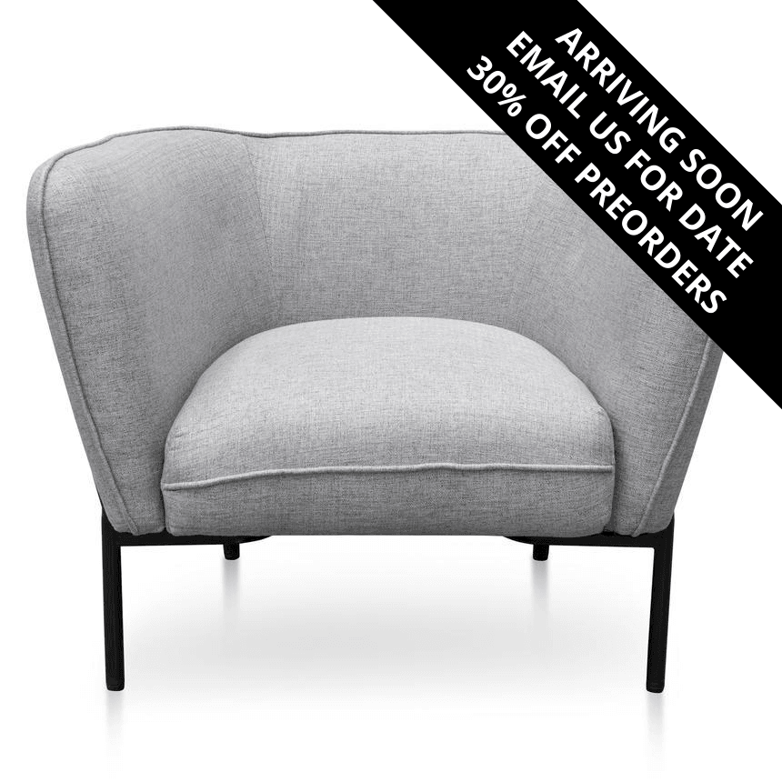 Flighty Lounge Chair - Grey, Black Base - Modern Boho Interiors
