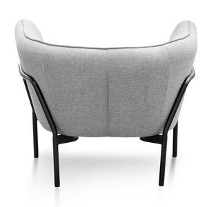Flighty Lounge Chair - Grey, Black Base - Modern Boho Interiors