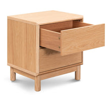 Load image into Gallery viewer, Foxtrot Bedside Table - Natural Oak - Modern Boho Interiors