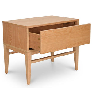 Franco Bedside Table - Natural Oak - Modern Boho Interiors