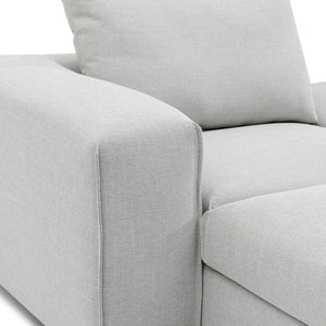 Franklin 4 Seater Left Chaise Sofa With Ottoman - Light Texture Grey - Modern Boho Interiors