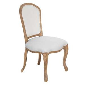 French Linen Dining Chair - Natural Linen - Modern Boho Interiors