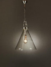 Load image into Gallery viewer, Gadsden Glass Hanging Lamp (Large) - Silver - Modern Boho Interiors