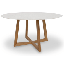 Load image into Gallery viewer, Galu Marble Dining Table 1.5m (Round) - Natural - Modern Boho Interiors