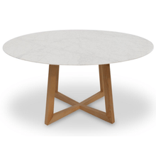Load image into Gallery viewer, Galu Marble Dining Table 1.5m (Round) - Natural - Modern Boho Interiors