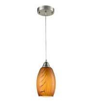 Load image into Gallery viewer, Glaise Ellipse Hand Blown Glass Pendant Light - Amber - Modern Boho Interiors