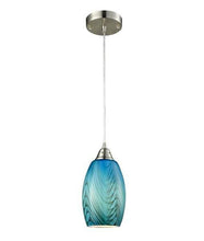 Load image into Gallery viewer, Glaise Ellipse Hand Blown Glass Pendant Light - Blue - Modern Boho Interiors