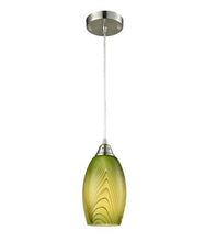 Load image into Gallery viewer, Glaise Ellipse Hand Blown Glass Pendant Light - Green - Modern Boho Interiors