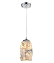 Load image into Gallery viewer, Glaise Ellipse Hand Blown Glass Pendant Light - Light Stone Mosaic - Modern Boho Interiors