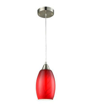 Load image into Gallery viewer, Glaise Ellipse Hand Blown Glass Pendant Light - Red - Modern Boho Interiors