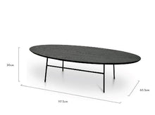 Load image into Gallery viewer, Gnarly Coffee Table 117.5cm - Black Ash Veneer, Black Frame - Modern Boho Interiors