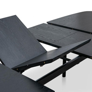 Goliath Extendable Dining Table 1.8-2.7m - Black Ash - Modern Boho Interiors