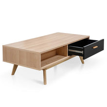Load image into Gallery viewer, Graham Coffee Table 120cm In Natural - Black - Modern Boho Interiors