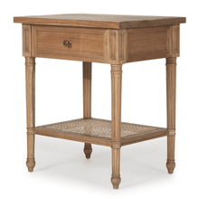 Load image into Gallery viewer, Hamilton Cane Bedside Table - Weathered Oak - Modern Boho Interiors