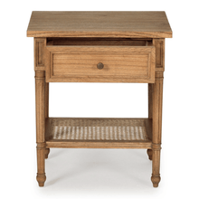 Load image into Gallery viewer, Hamilton Cane Bedside Table - Weathered Oak - Modern Boho Interiors