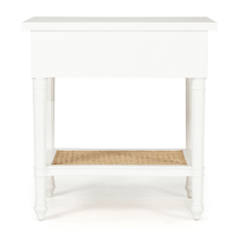 Load image into Gallery viewer, Hamilton Cane Bedside Table - White - Modern Boho Interiors