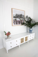 Load image into Gallery viewer, Hamilton Cane Entertainment Unit - White - Modern Boho Interiors