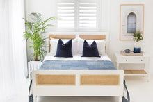 Load image into Gallery viewer, Hamilton Cane King Bed - White - Modern Boho Interiors