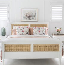 Load image into Gallery viewer, Hamilton Cane King Bed - White - Modern Boho Interiors