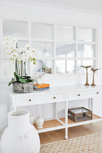 Load image into Gallery viewer, Hamilton Cane Large Console Table - White - Modern Boho Interiors