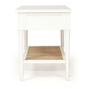 Hamilton Cane Large Side Table - White - Modern Boho Interiors