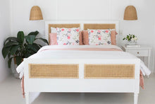 Load image into Gallery viewer, Hamilton Cane Super King Bed - White - Modern Boho Interiors