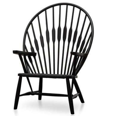 Hans Wegner Replica Peacock Chair - Black - Modern Boho Interiors