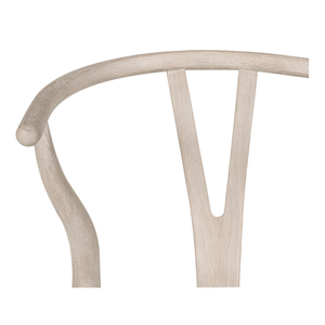 Hans Wegner Replica Wishbone Bar Stool - White Coastal Oak - Modern Boho Interiors
