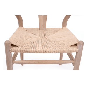 Hans Wegner Replica Wishbone Chair - White Coastal Oak - Modern Boho Interiors