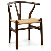 Load image into Gallery viewer, Hans Wegner Wishbone Dining Chair - Natural Seat, Walnut - Modern Boho Interiors