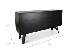 Load image into Gallery viewer, Hansen Buffet Unit - Black - Modern Boho Interiors