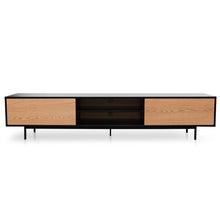 Load image into Gallery viewer, Hipster Entertainment Unit 2.3m - Black &amp; Timber - Modern Boho Interiors