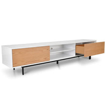 Load image into Gallery viewer, Hipster Entertainment Unit 2.3m - White &amp; Timber - Modern Boho Interiors