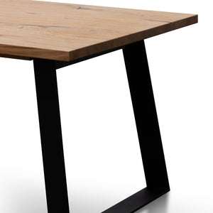Hudson Dining Table 2.2m - Rustic Oak - Modern Boho Interiors