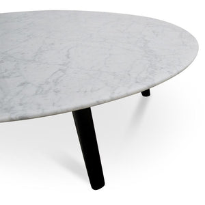 Hunter Marble Coffee Table 1m - Black - Modern Boho Interiors
