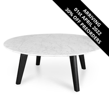 Load image into Gallery viewer, Hunter Marble Coffee Table 1m - Black - Modern Boho Interiors