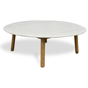 Hunter Marble Coffee Table 1m - Natural - Modern Boho Interiors