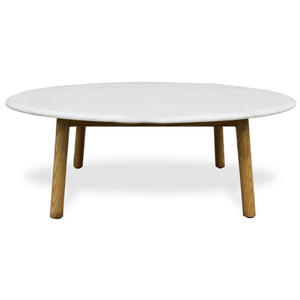 Hunter Marble Coffee Table 1m - Natural - Modern Boho Interiors