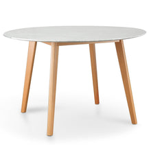 Load image into Gallery viewer, Hunter Marble Dining Table 1.2m - Natural Base - Modern Boho Interiors